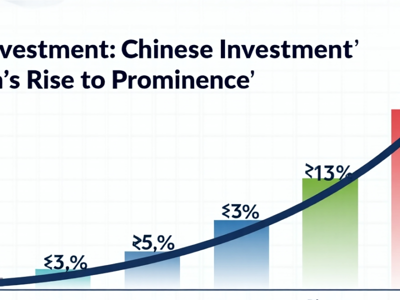 Infográfico mostrando o crescimento do investimento chinês em IA vs. outros países